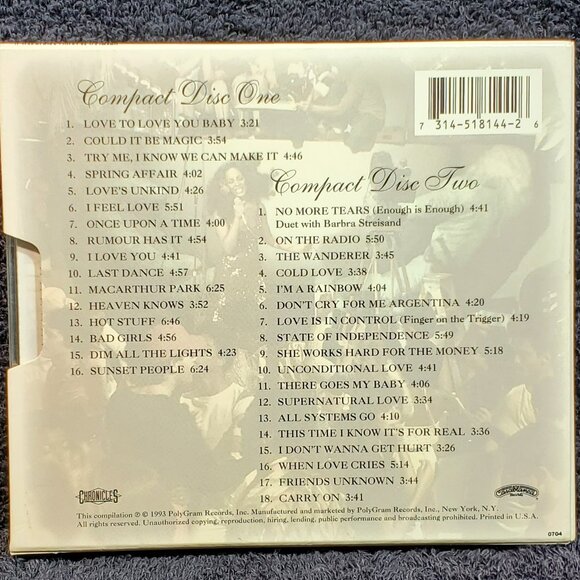 VINTAGE THE DONNA SUMMER ANTHOLOGY...2 COMPACT DISC SET...POLYGRAM...1993 - Picture 2 of 4